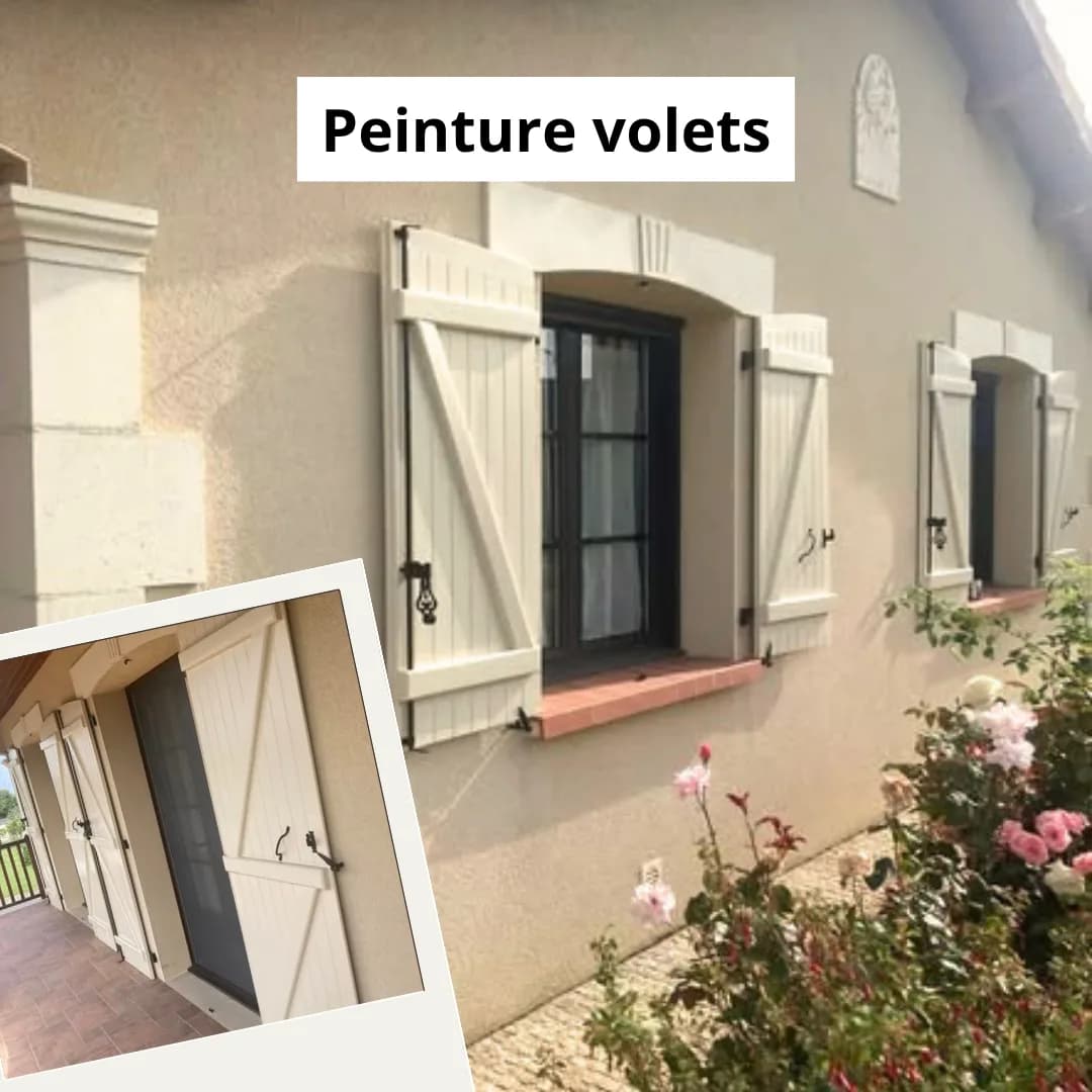 FB Bâtiment réalise la préparation et la peinture des volets pour rénover les menuiseries extérieures et valoriser la façade de votre maison.